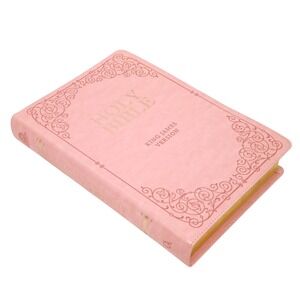 Choice Books KJV Holy Bible Giant Print Full-Size Pink Gold Edges Scripture